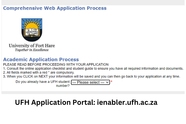 UFH Application Portal ienabler.ufh.ac.za